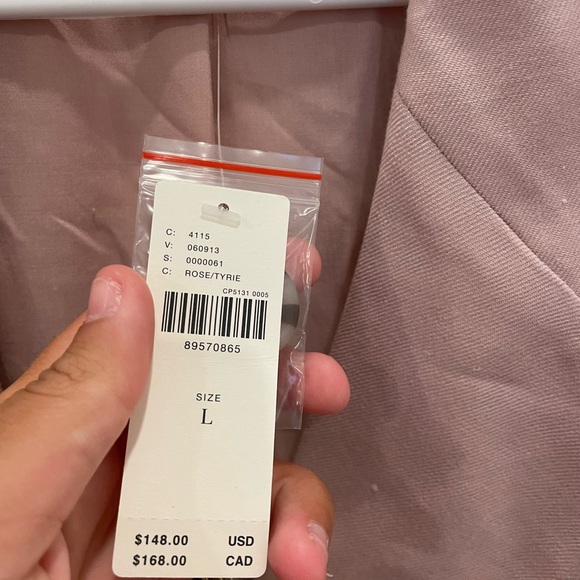 Anthropologie Mauve Linen Slim Blazer - Picture 3 of 5